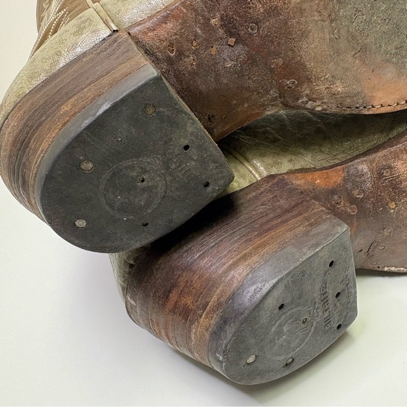 Nocona Mens 7.5 Texas Rockabilly Rodeo Western Boots Vintage Texas Made in USA - Picture 11 of 14